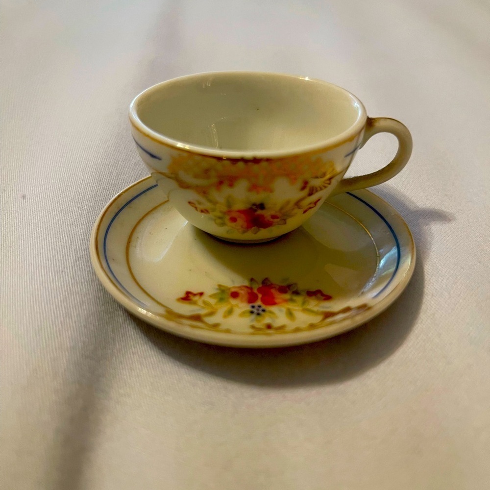 Vintage Floral‎ Teacup and Saucer/ occupied Japan